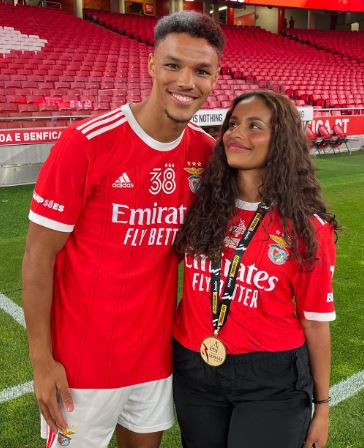 Alexander Bah with his girlfriend Nathalie Victoria Mengesha